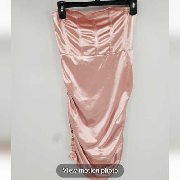 House of CB Strapless mini dress Small pale pink - Picture 1 of 3